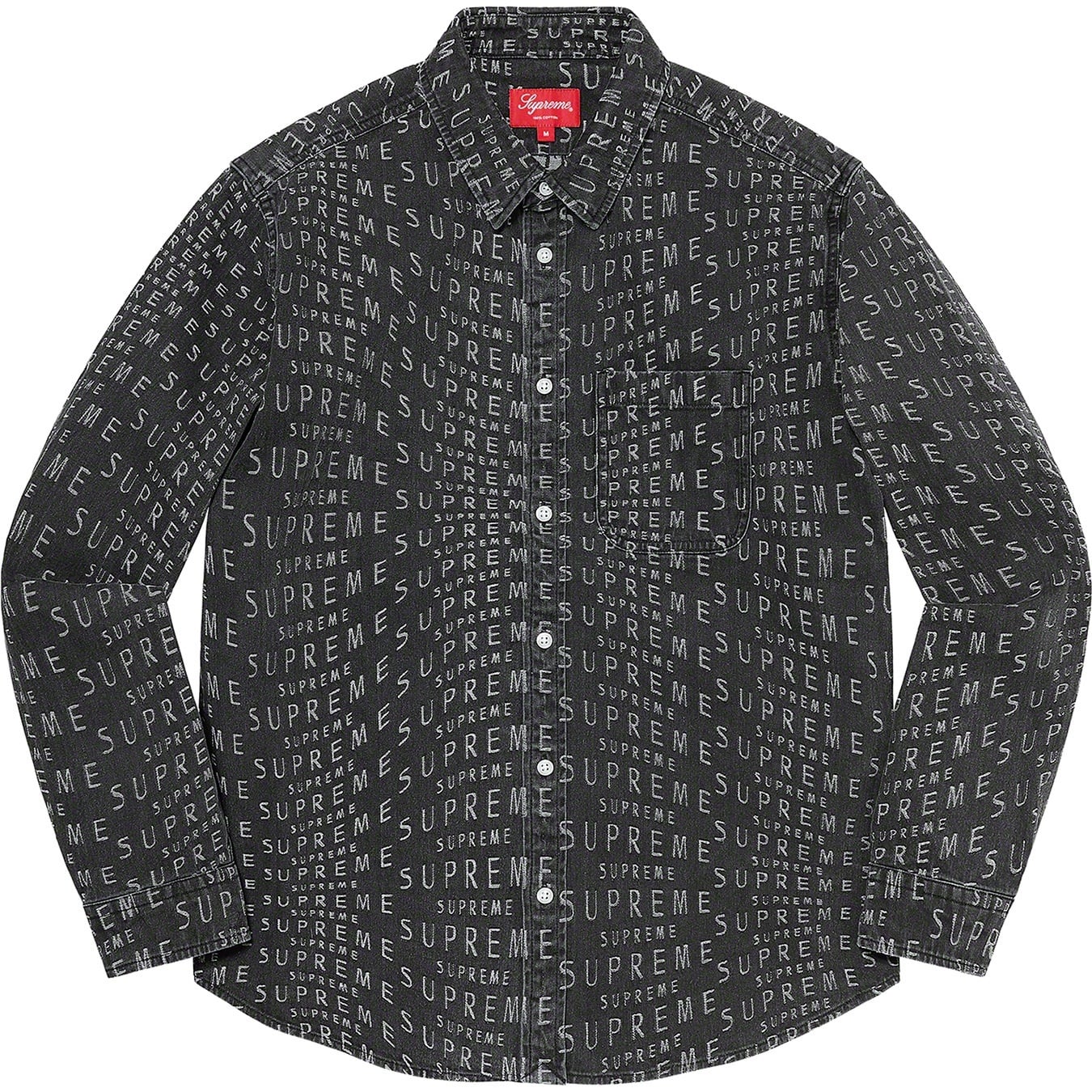 Warp Jacquard Logos Denim Shirt view 5